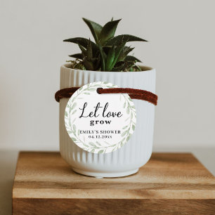 Étiquettes Cadeau Balise Let Love Grow, Balises SHOWER Favoriser, Ba