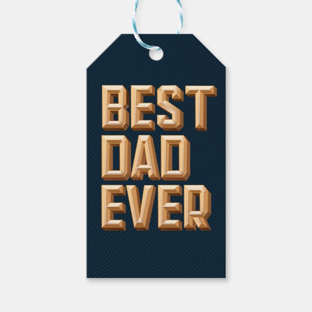 Étiquettes-cadeau Balise Meilleur papa / Cadeau (Devant)