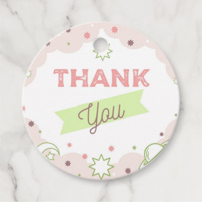 Étiquettes Cadeau Balise Merci de la première fille Rodéo Anniversai (Devant)