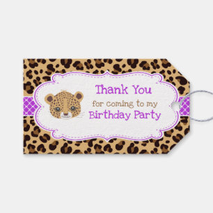 Étiquettes-cadeau Balise "Merci" de Quatrefoil violet Empreinte de l