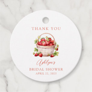Étiquettes Cadeau Balise Merci Fraise Rouge Sucrée Berry Favor