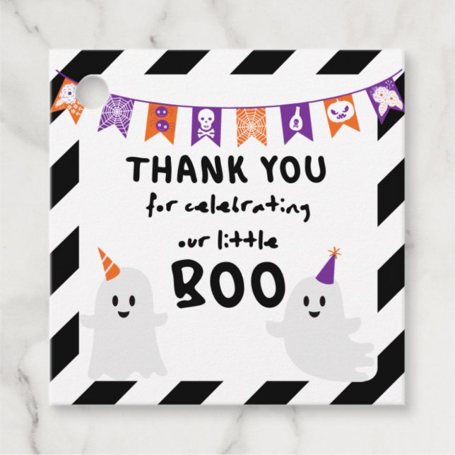 Étiquettes Cadeau Balise Merci Halloween (Devant)