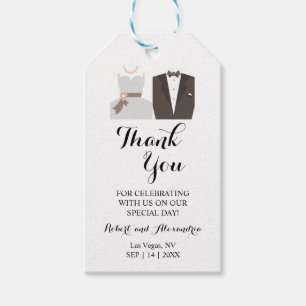 Étiquettes-cadeau Balise Merci pour le Mariage à venir