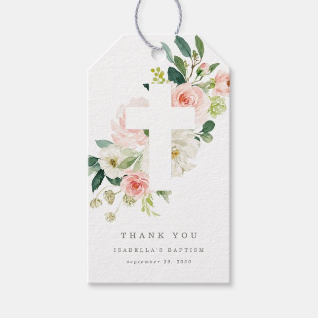 Étiquettes-cadeau Balise Merci Spring Florals (Devant)