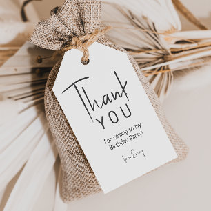 Étiquettes-cadeau Balise minimaliste de Merci neutre pour les femmes