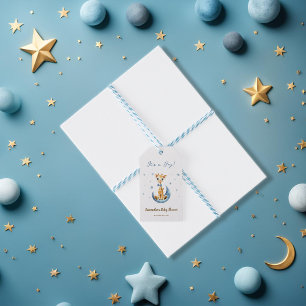 Étiquettes-cadeau Balise Moon & Stars Animal Giraffe Baby shower Fav