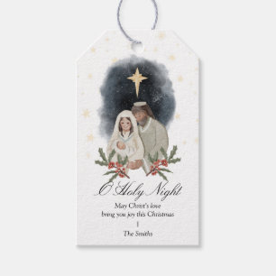 Étiquettes-cadeau Balise Nativité Saint Famille cadeau de Noël