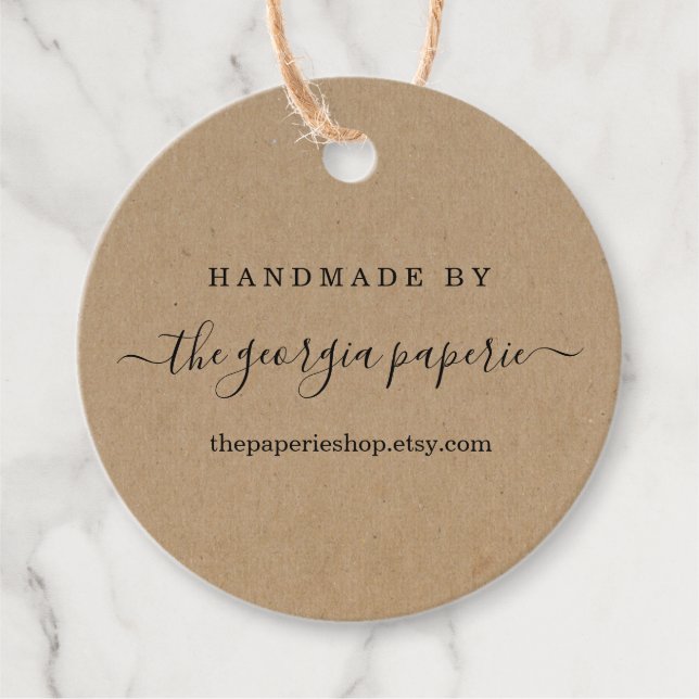 Étiquettes Cadeau Balise personnalisée pour les objets artisanaux (Devant)