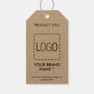 Étiquettes-cadeau Balise Prix du logo Kraft simple Moderne