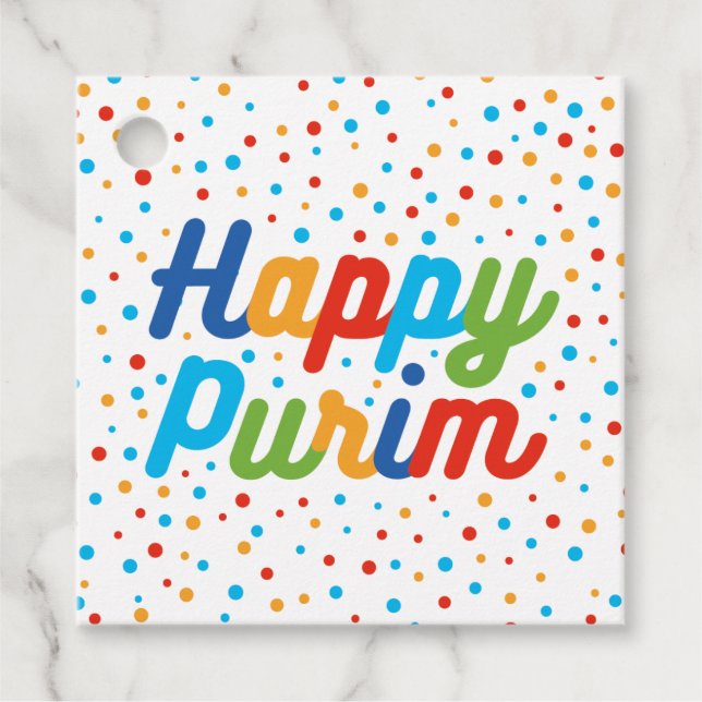 Étiquettes Cadeau Balise Purim Favor (Devant)