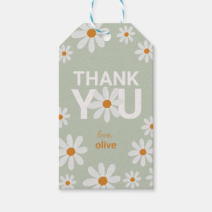 Étiquettes-cadeau Balise Retro Daisy Merci Favoriser
