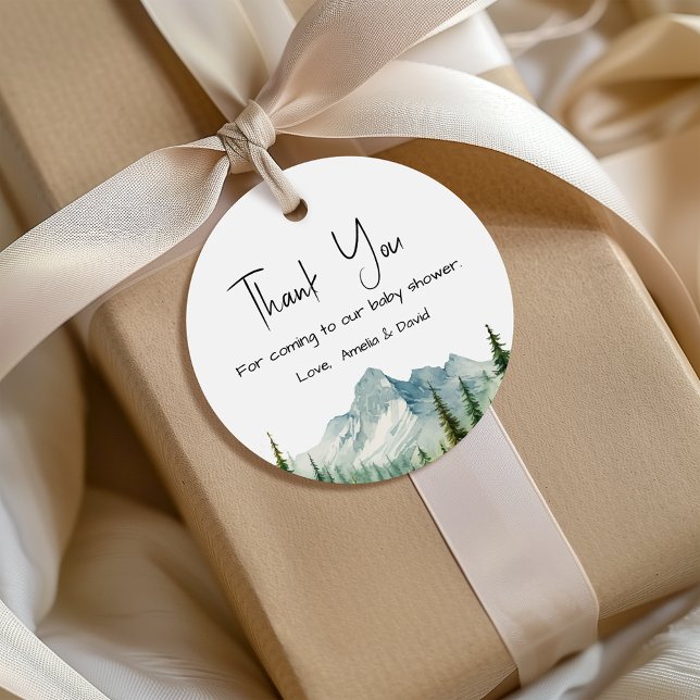 Étiquettes Cadeau Balise Rustique Merci Woodland Favoriser (Créateur téléchargé)