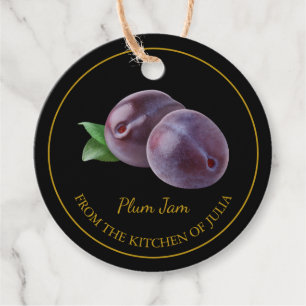 Étiquettes Cadeau Balise simple Hang de confiture de prune maison