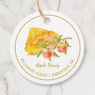 Étiquettes Cadeau Balise simple Honeypeb Apple infusée Honey Hang