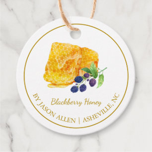 Étiquettes Cadeau Balise simple Honeypeb Blackberry infusé de miel H