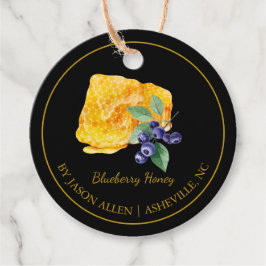 Étiquettes Cadeau Balise simple Honeypeb Blueberry infusé Honey Hang