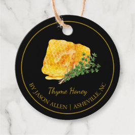Étiquettes Cadeau Balise simple Honeypeb Thyme infusé Honey Hang