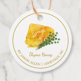 Étiquettes Cadeau Balise simple Honeypeb Thyme infusé Honey Hang