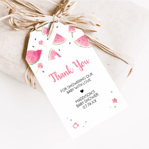 Étiquettes-cadeau Balise Sweet Little Baby Watermelon Baby shower Fa