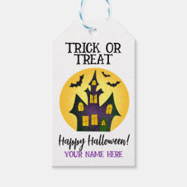 Étiquettes-cadeau Balise Trick ou Treat Favor