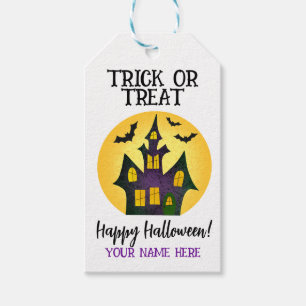 Étiquettes-cadeau Balise Trick ou Treat Favor