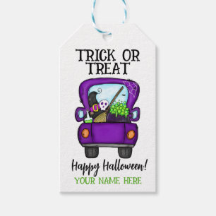 Étiquettes-cadeau Balise Trick ou Treat Favor