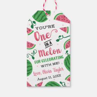 Étiquettes-cadeau Balise Un Dans Un Melon Anniversaire Favoriser