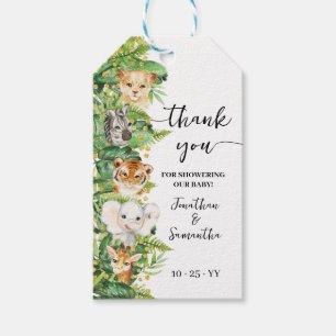 Étiquettes-cadeau Balise Wild One Safari Animaux Baby shower Favoris
