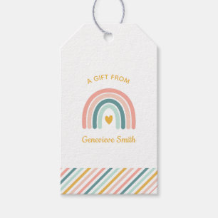 Étiquettes-cadeau Balises Cadeau Arc-En-Ciel Boho