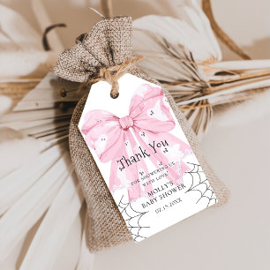 Étiquettes-cadeau Balises Cadeau Citrouille Ghost Baby shower Pink B