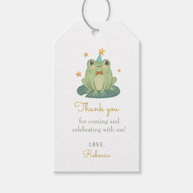 Étiquettes-cadeau Balises Cadeau d'anniversaire de la Grenouille mag (Devant)