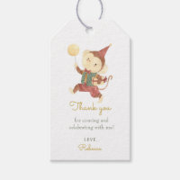 Balises Cadeau d'anniversaire de singe d'aquarelle