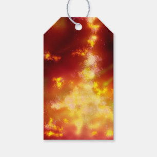 Étiquettes-cadeau Balises Cadeau de la flamme du ciel nocturne