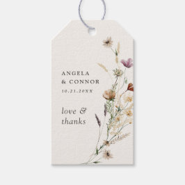Étiquettes-cadeau Balises Cadeau Fleur sauvage Boho Fall Mariage