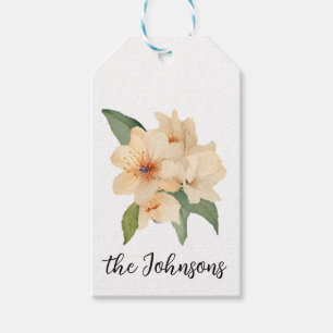 Étiquettes-cadeau Balises Cadeau Floral Orange Blossom