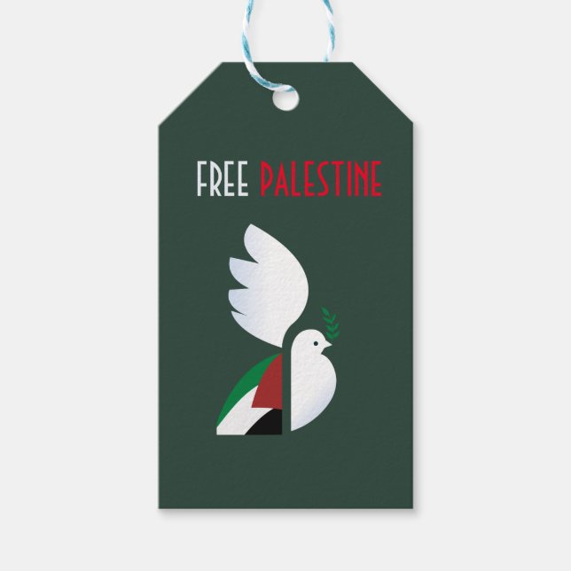 Étiquettes-cadeau Balises cadeau Free Palestine - Solidarité et sens (Devant)