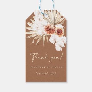 Étiquettes-cadeau Balises Cadeau Mariage Floral Boho