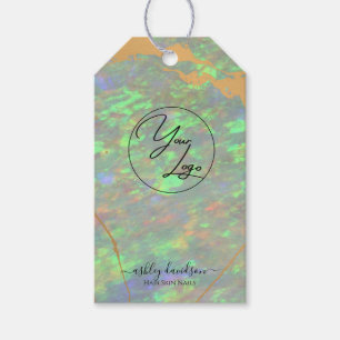 Étiquettes-cadeau Balises Cadeau Opal Vert   Logo Balises de chaîne 