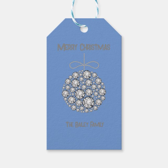 Étiquettes-cadeau Balises Cadeau Ornament Diamond (Devant)