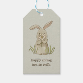 Étiquettes-cadeau Balises Cadeau Personnalisé Bunny Spring