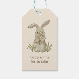 Étiquettes-cadeau Balises Cadeau Personnalisé Bunny Spring