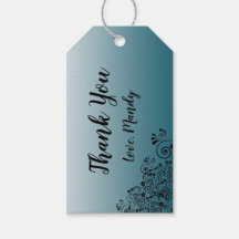 Balises Cadeau Personnalisées en Merci bleu ardois