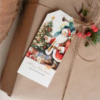Étiquettes-cadeau Balises cadeau personnalisées Père Noël et Xmas vi