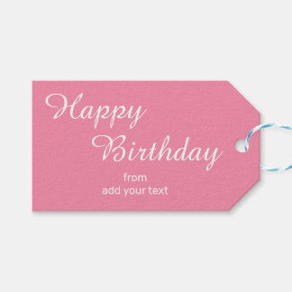 Étiquettes-cadeau Balises Cadeau rose Flamant rose doux