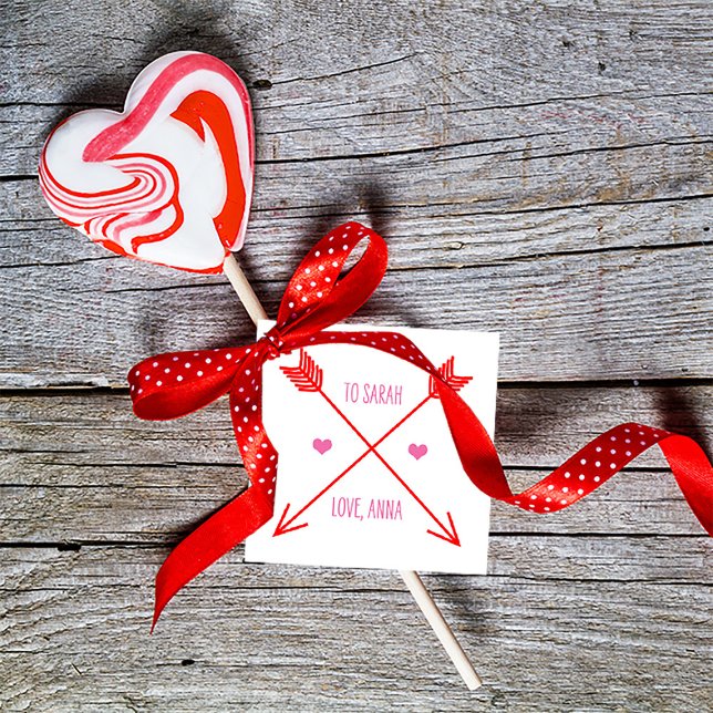 Étiquettes Cadeau Balises Cadeau Valentine personnalisées (Créateur téléchargé)