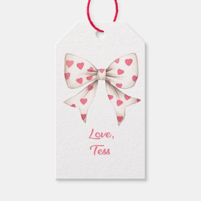 Étiquettes-cadeau Balises Cadeaux Bow (Devant)