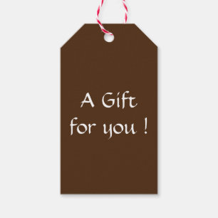 Étiquettes-cadeau Balises Cadeaux Brown solides