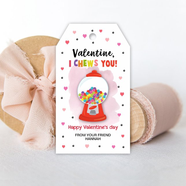 Étiquettes-cadeau Balises cadeaux Bubblegum, Classroom Valentine's t (Créateur téléchargé)