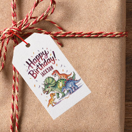 Étiquettes-cadeau Balises Cadeaux Cadeaux pour Anniversaire Dinosaur