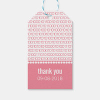 Balises cadeaux Code binaire Chic Geek Rose